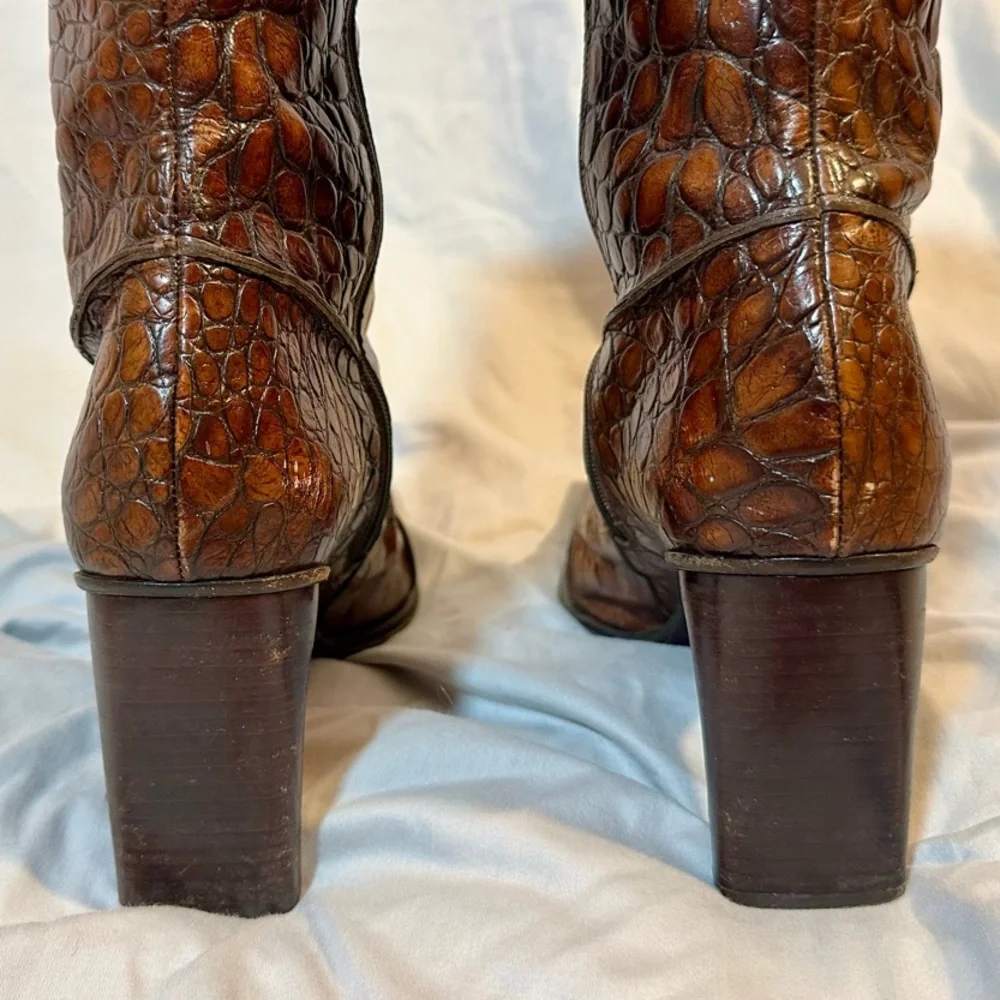 Brown Crocodile Boots - Picture 4 of 7